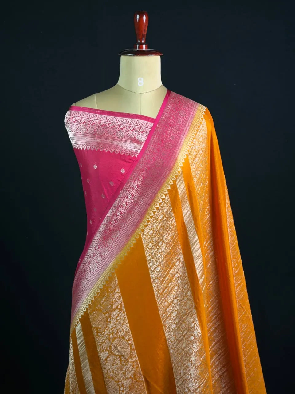 Georgette Saree with Rich Zari Weaving 