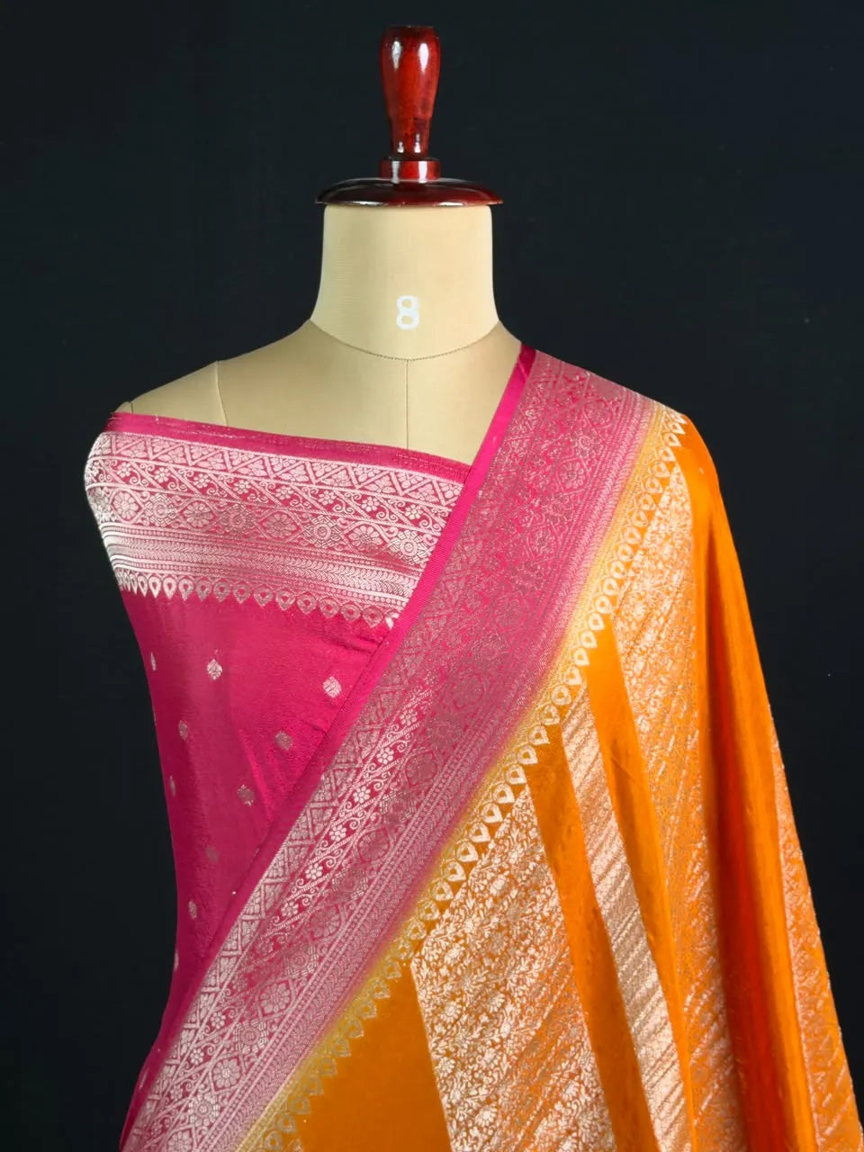 Georgette Saree with Rich Zari Weaving 
