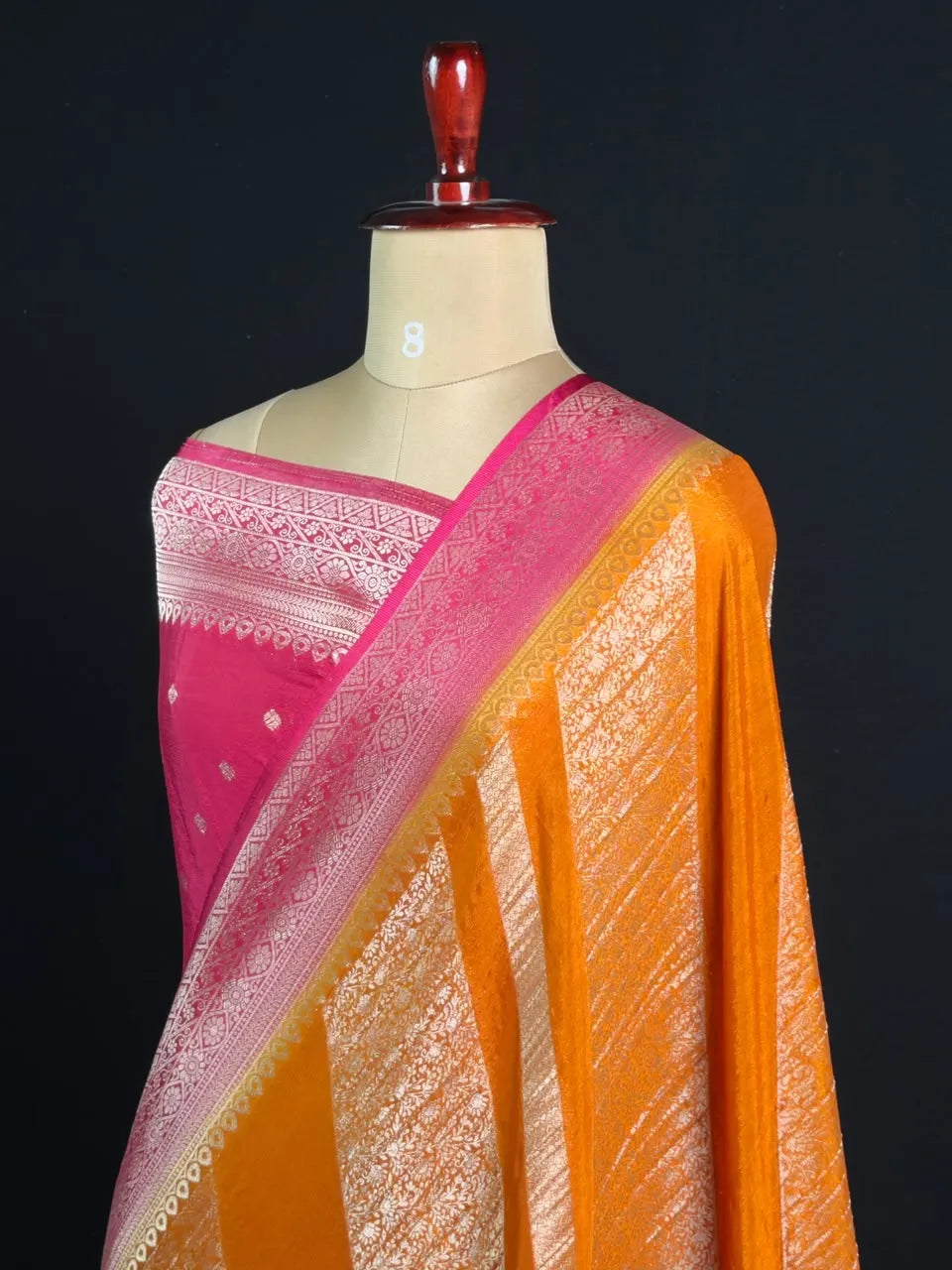 Georgette Saree with Rich Zari Weaving 