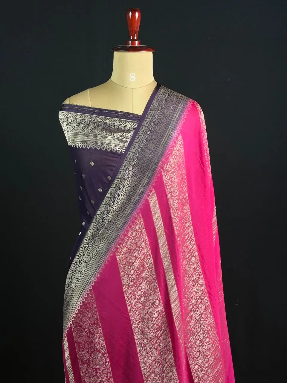 Georgette Saree with Rich Zari Weaving 