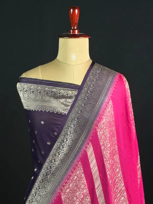 Georgette Saree with Rich Zari Weaving 