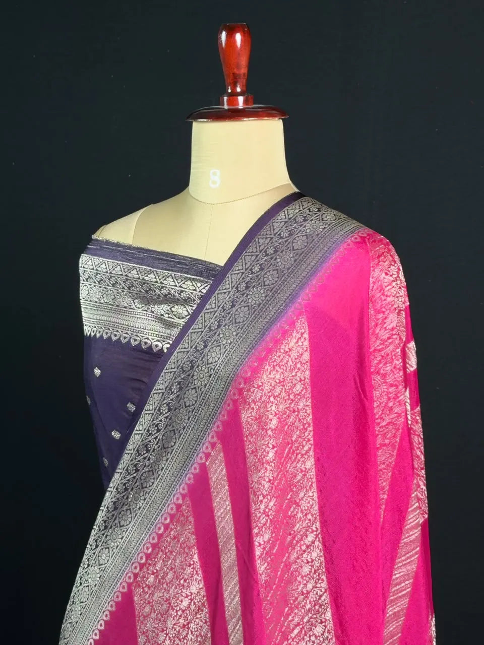 Georgette Saree with Rich Zari Weaving 