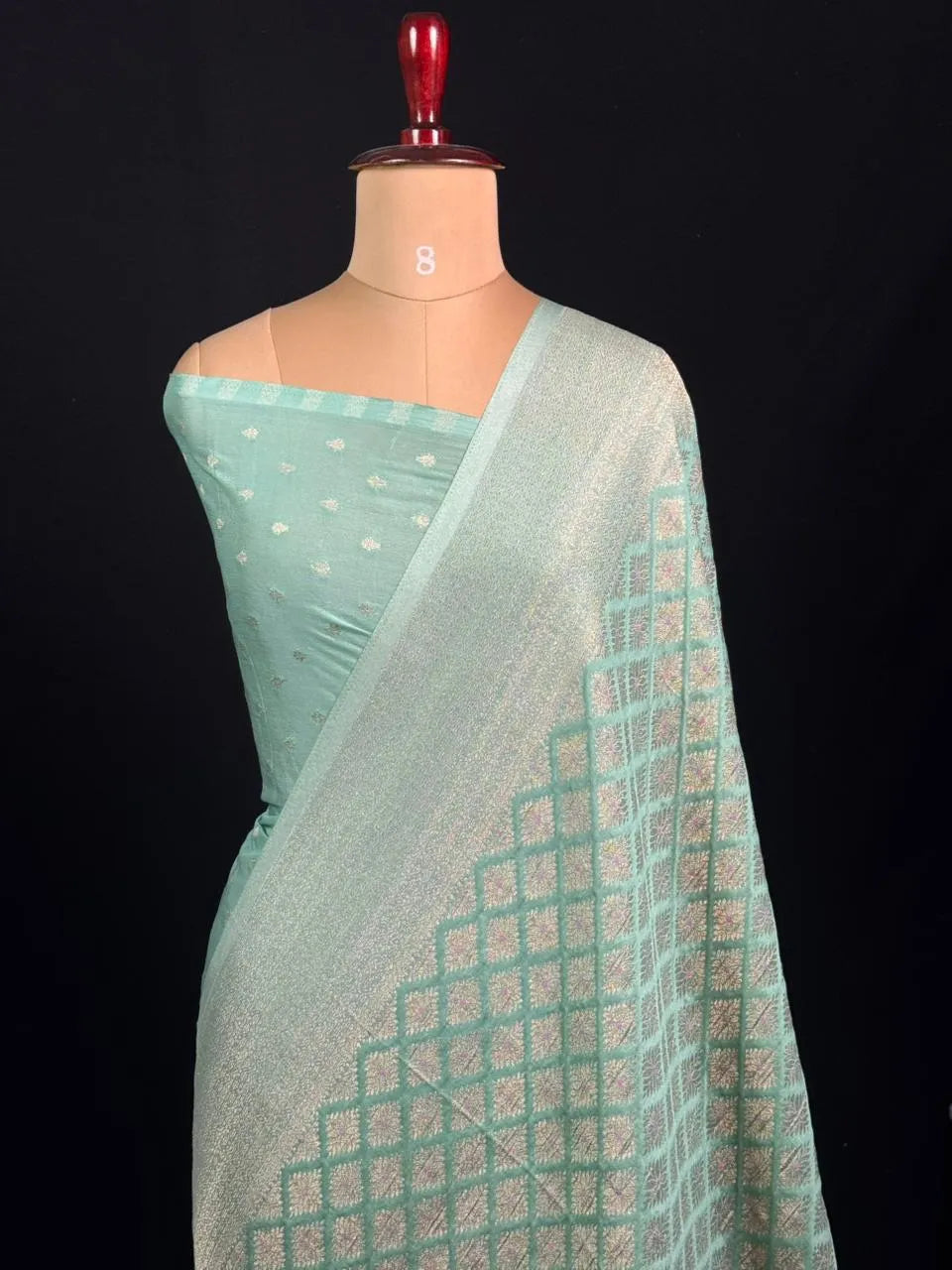 Shahi Elegance Semi Banarasi Georgette Drape