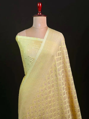Shahi Elegance Semi Banarasi Georgette Drape