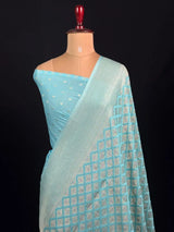 Shahi Elegance Semi Banarasi Georgette Drape