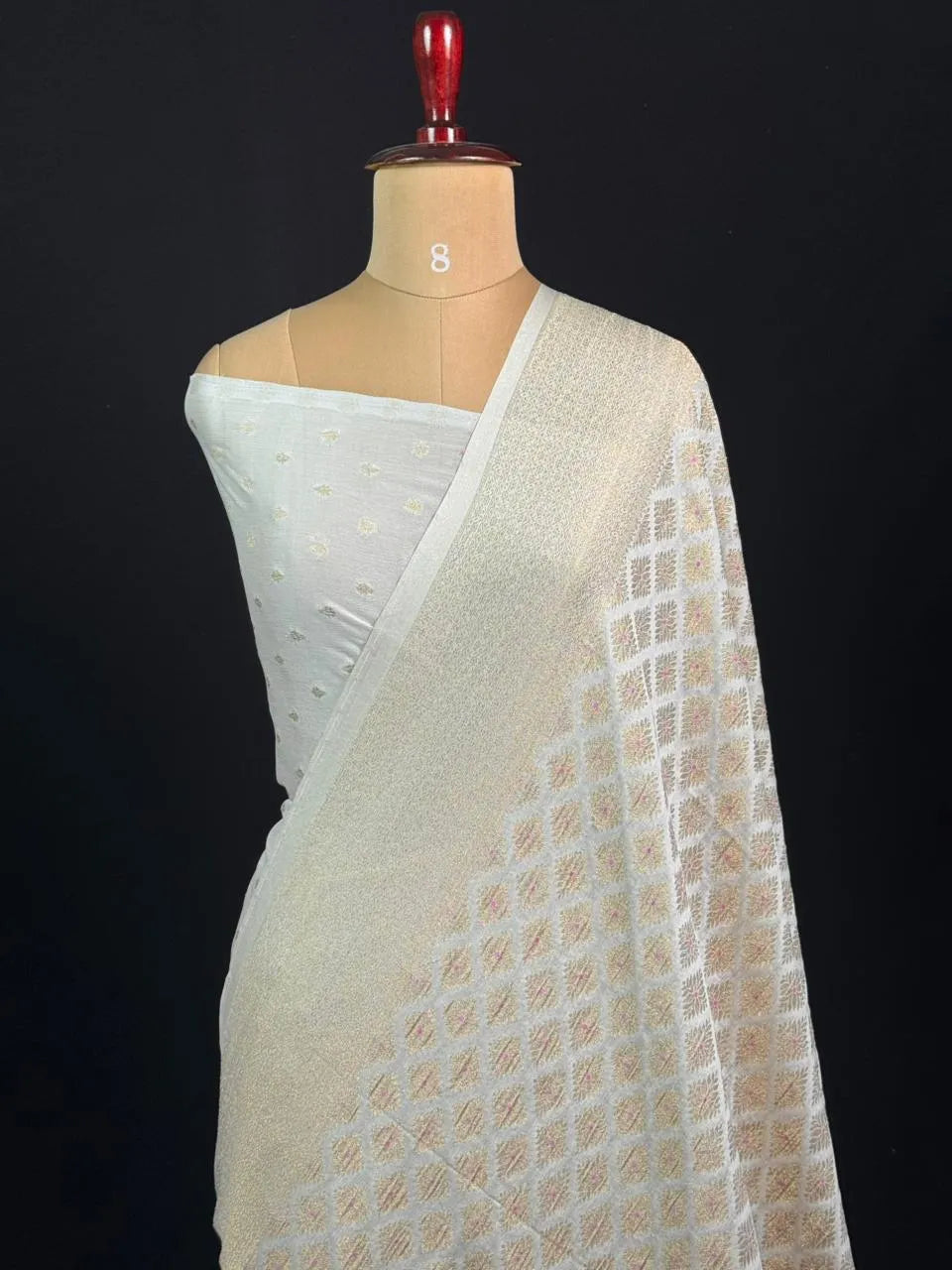Shahi Elegance Semi Banarasi Georgette Drape