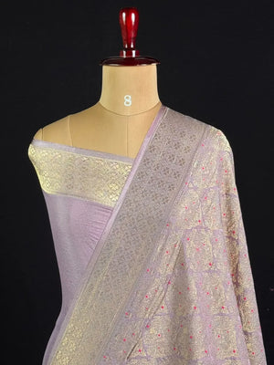 Semi Georgette Silk Saree with Banarasi Zari Weaving