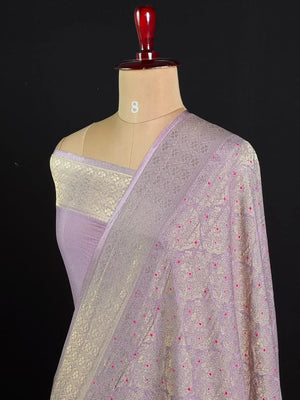 Semi Georgette Silk Saree with Banarasi Zari Weaving