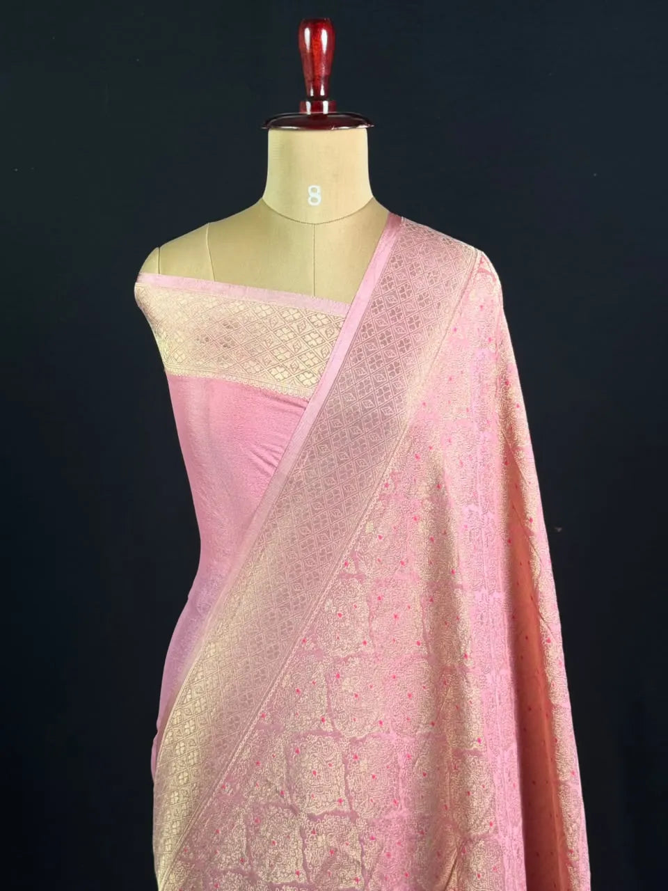Semi Georgette Silk Saree with Banarasi Zari Weaving