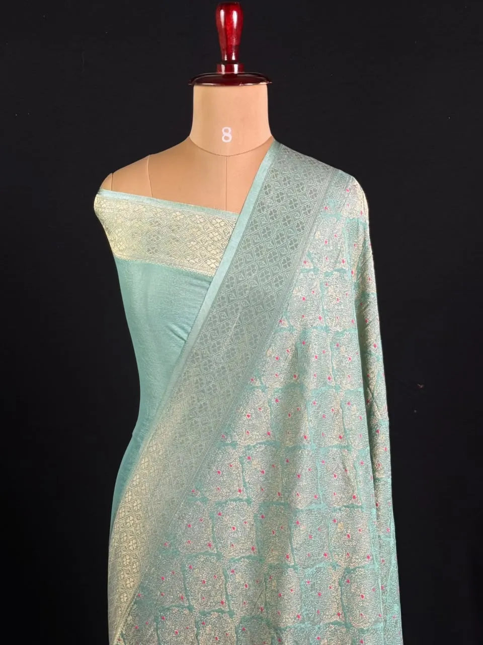 Semi Georgette Silk Saree with Banarasi Zari Weaving 