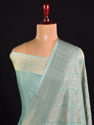 Semi Georgette Silk Saree with Banarasi Zari Weaving 