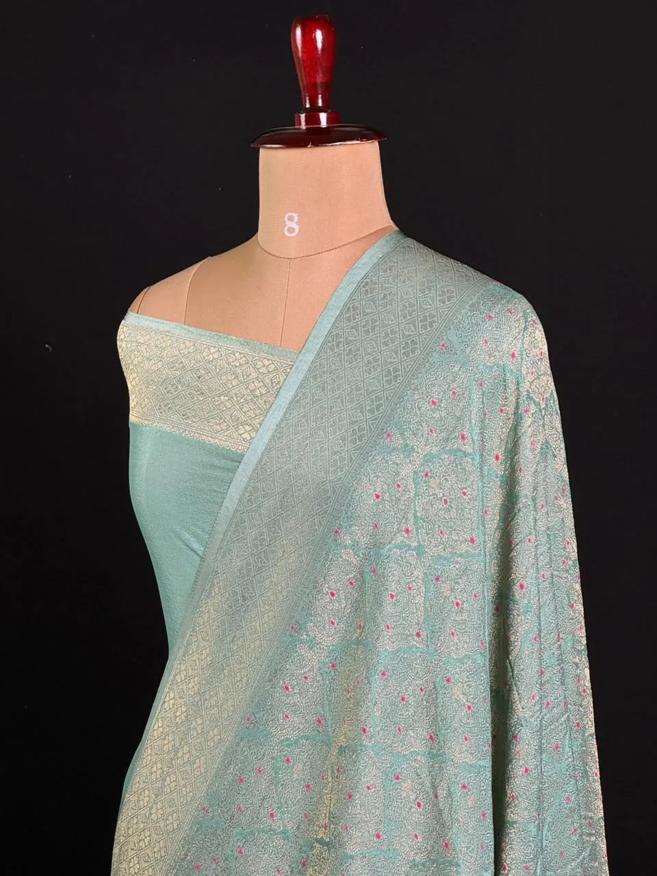 Semi Georgette Silk Saree with Banarasi Zari Weaving 