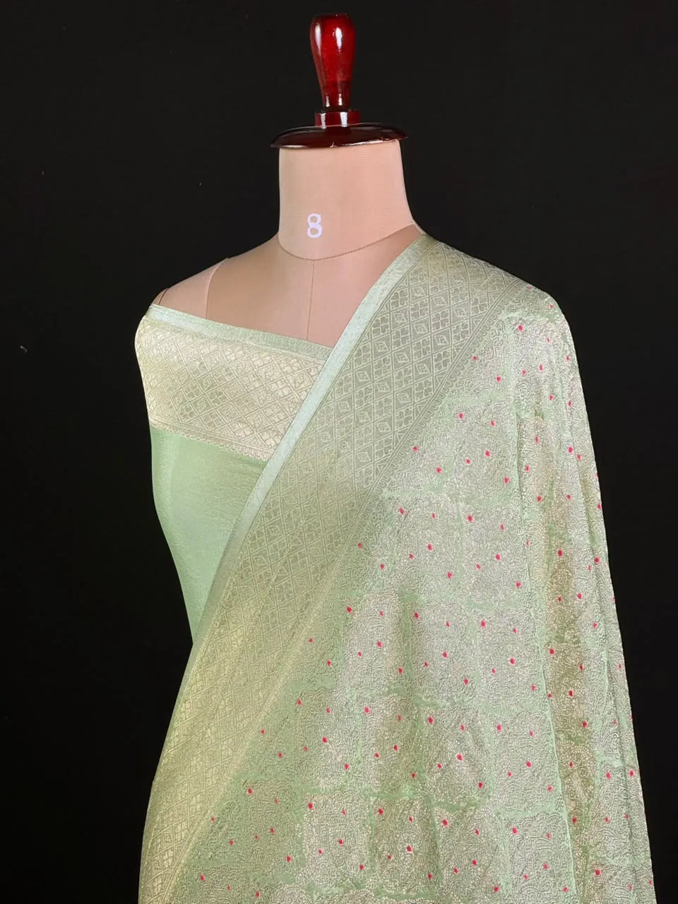 Semi Georgette Silk Saree with Banarasi Zari Weaving 
