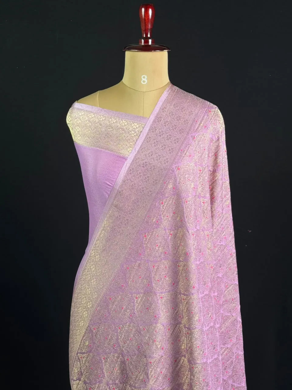 Semi Georgette Silk Saree with Banarasi Zari Weaving 