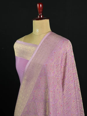 Semi Georgette Silk Saree with Banarasi Zari Weaving 