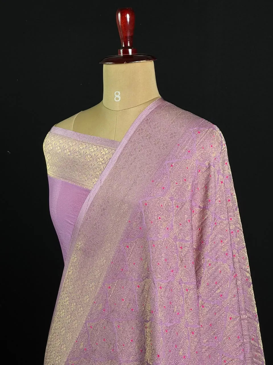 Semi Georgette Silk Saree with Banarasi Zari Weaving 