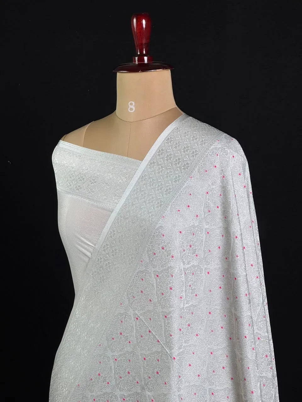 Semi Georgette Silk Saree with Banarasi Zari Weaving 