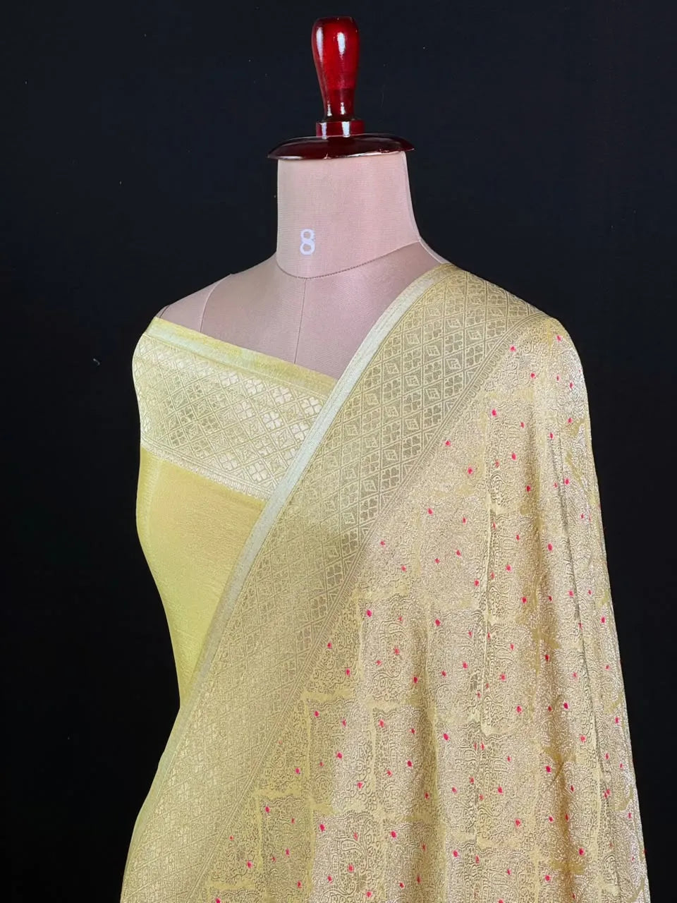 Semi Georgette Silk Saree with Banarasi Zari Weaving 