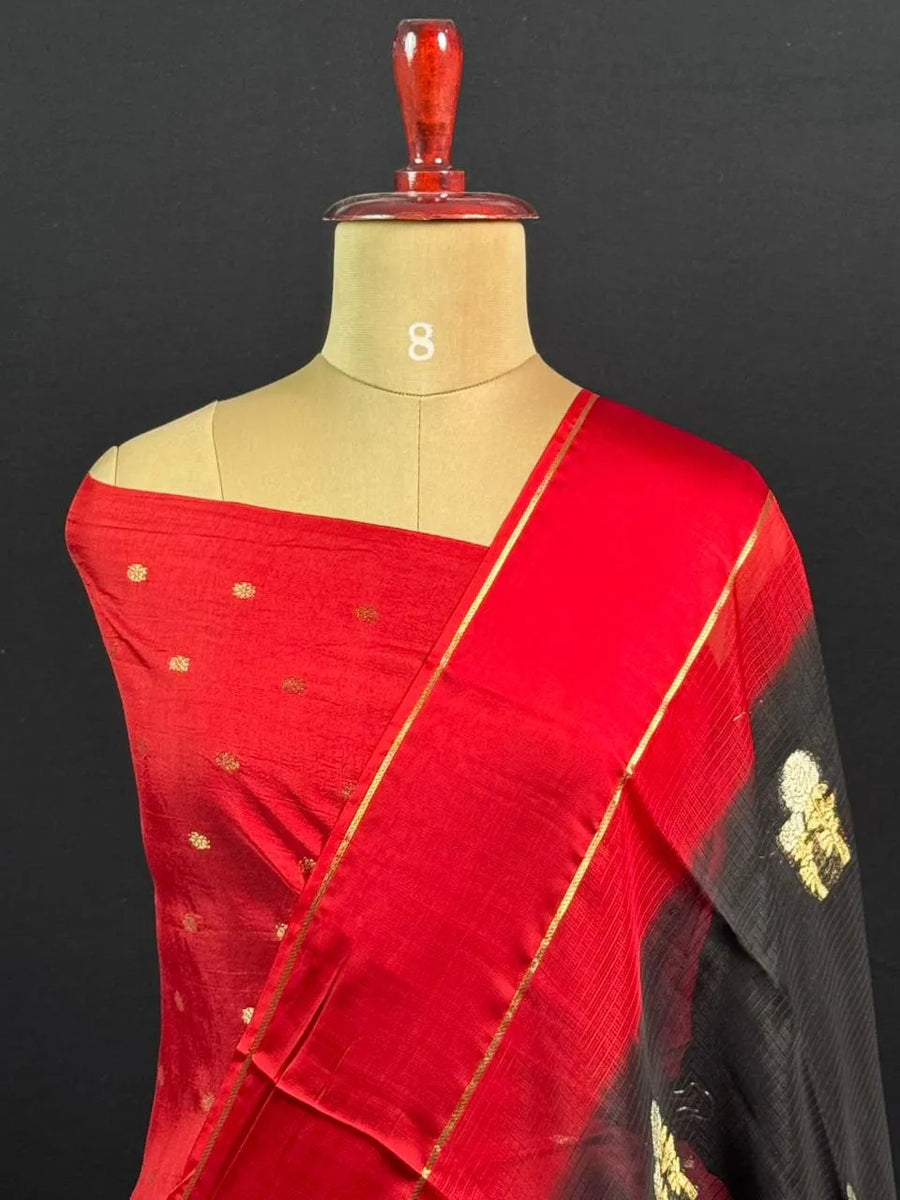 Contemporary Semi Crepe Silk Saree for Party Wear