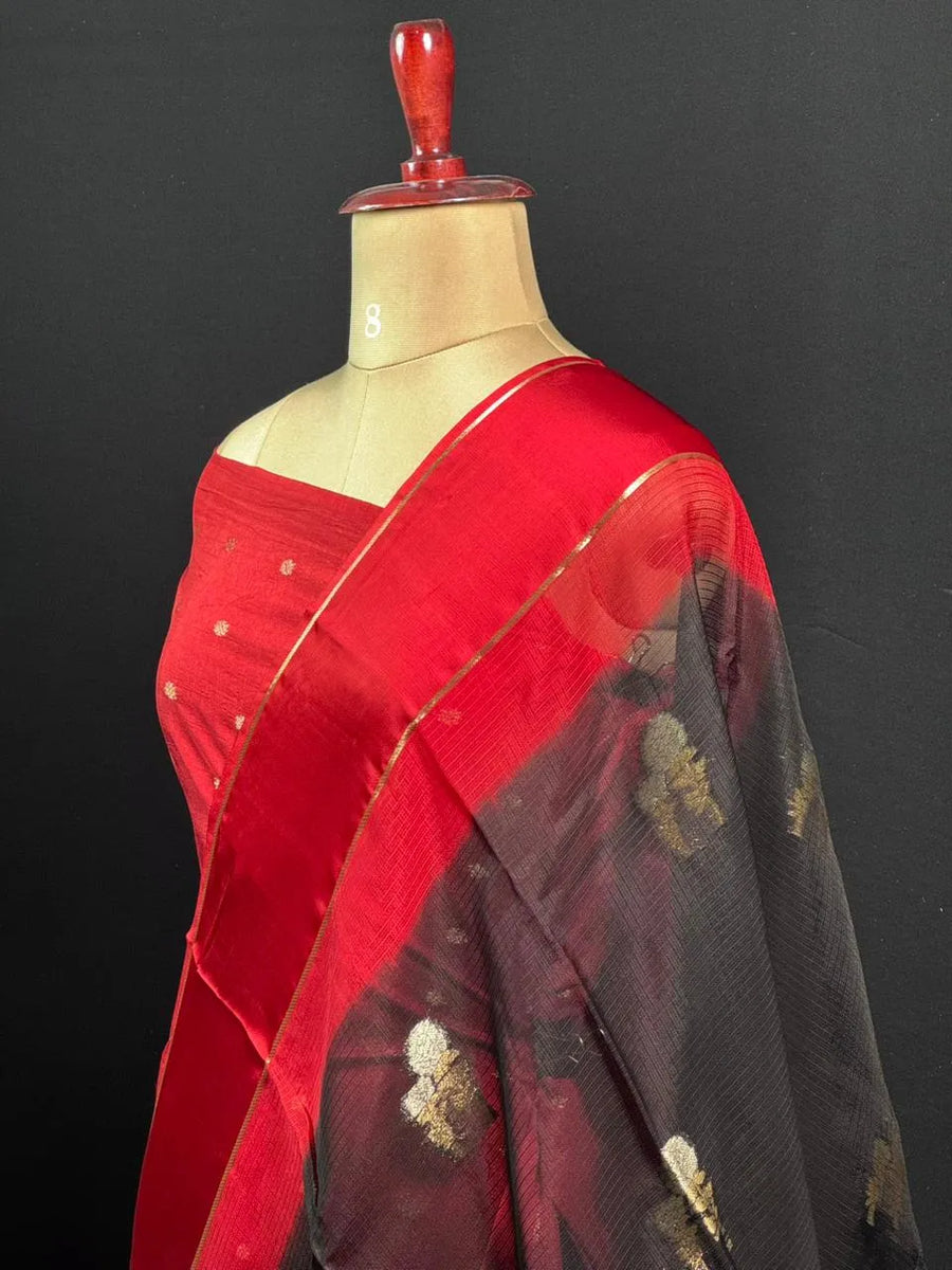 Contemporary Semi Crepe Silk Saree for Party Wear
