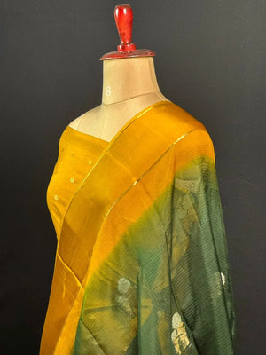 Contemporary Semi Crepe Silk Saree for Party Wear