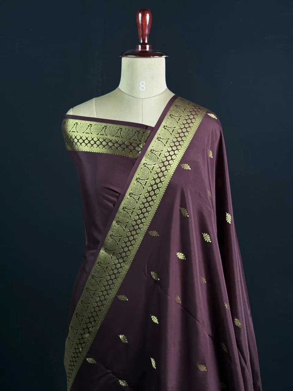 Pure Mysore Silk Saree with Traditional Zari Border