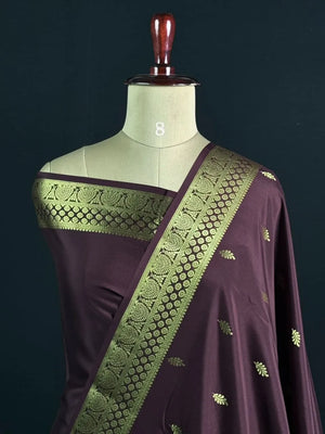 Pure Mysore Silk Saree with Traditional Zari Border
