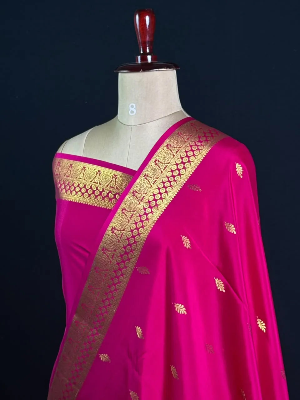 Pure Mysore Silk Saree with Traditional Zari Border
