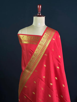 Pure Mysore Silk Saree with Traditional Zari Border