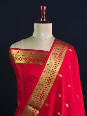 Pure Mysore Silk Saree with Traditional Zari Border