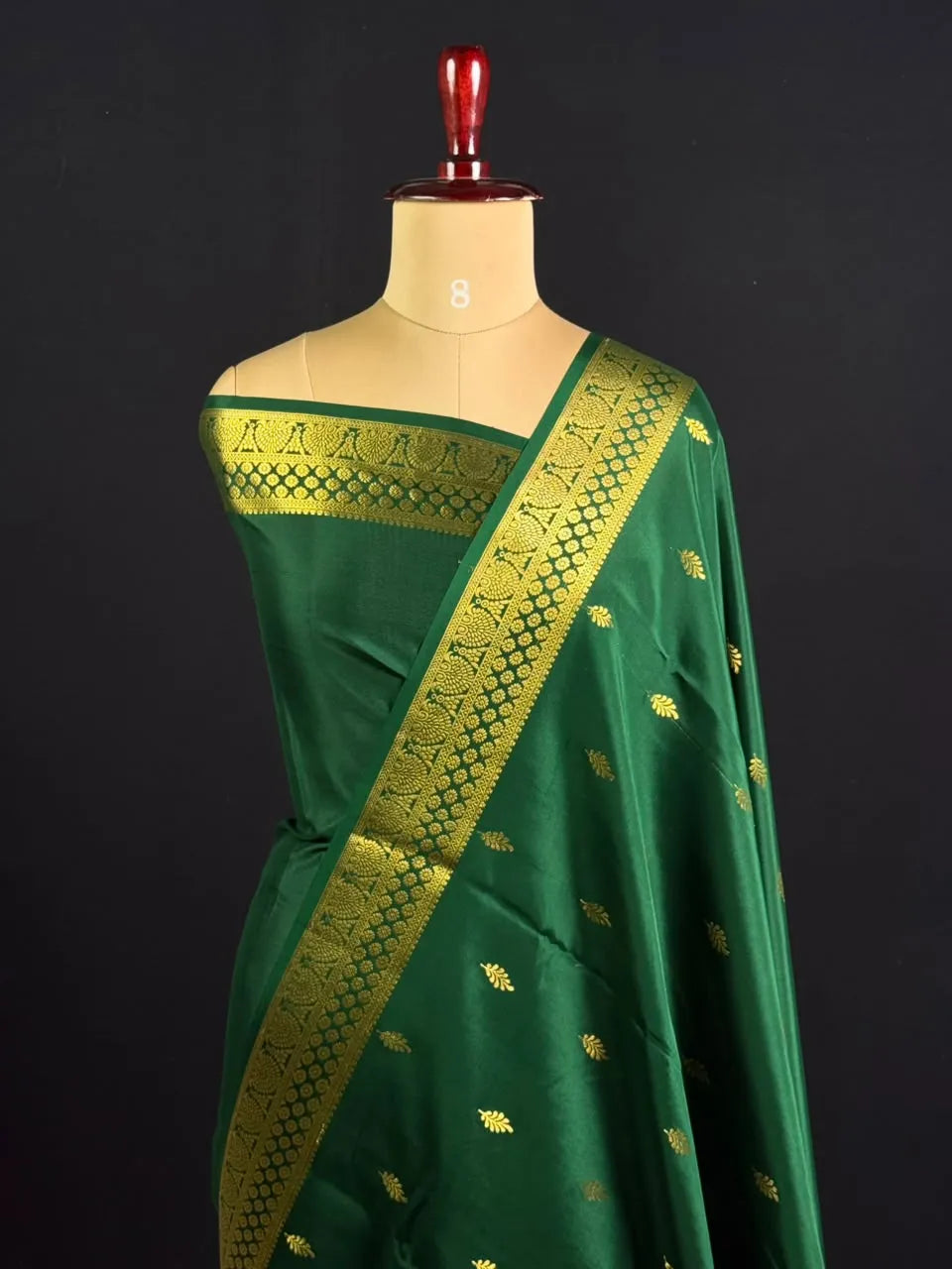 Pure Mysore Silk Saree with Traditional Zari Border