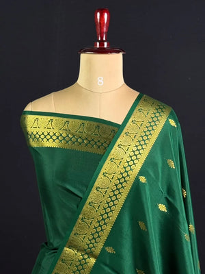 Pure Mysore Silk Saree with Traditional Zari Border