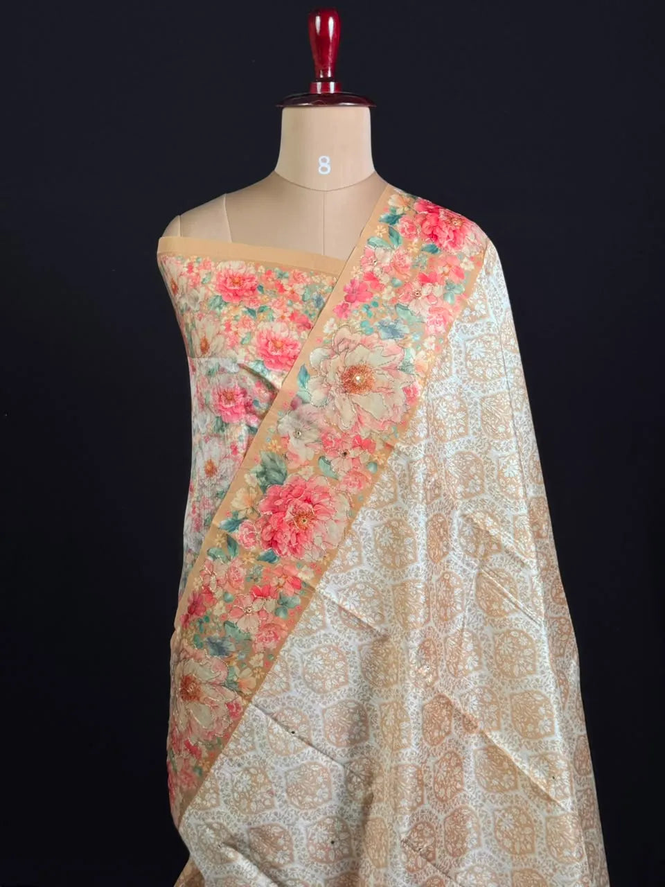 Luxury Tussar Silk Weave-ANTIQUE GOLA