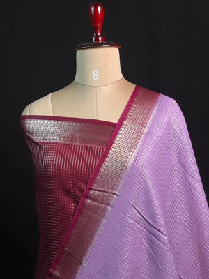 Classic Musk Chex Soft Silk Saree-(ASSAM CHECKS)