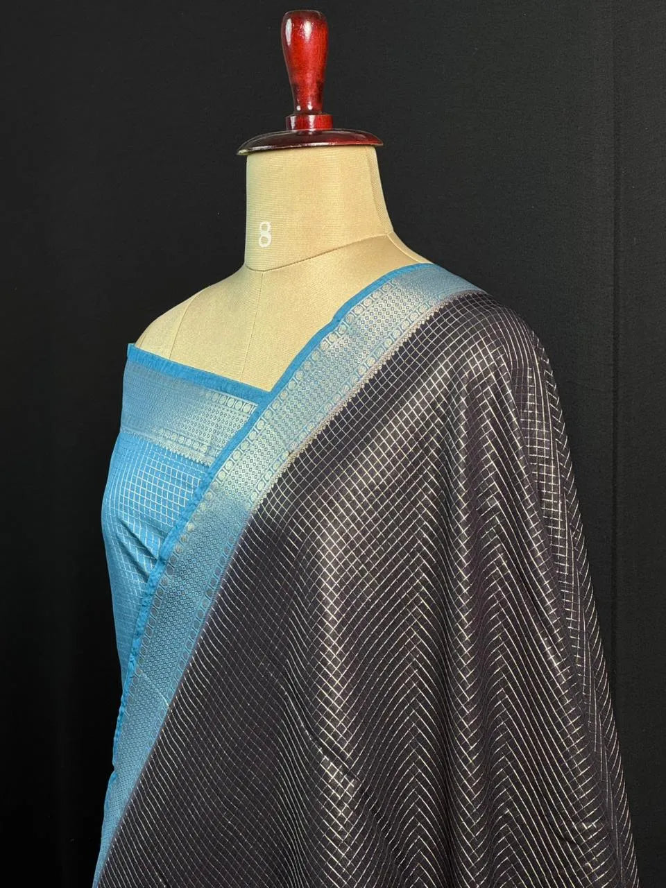 Classic Musk Chex Soft Silk Saree-(ASSAM CHECKS)