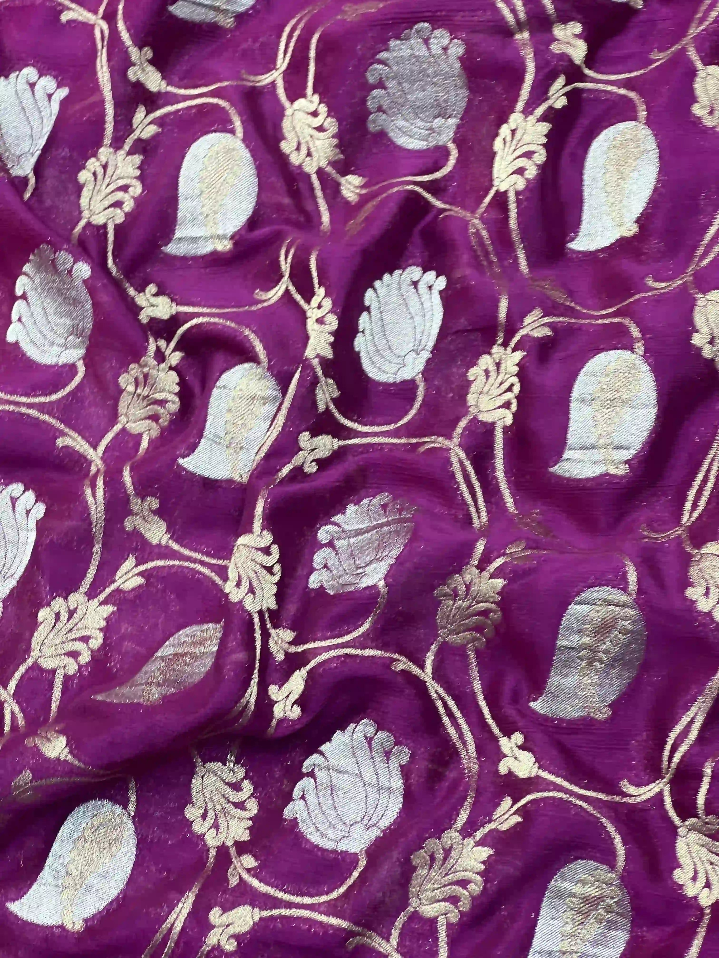 Banarasi Semi Khaddi Chiffon Saree