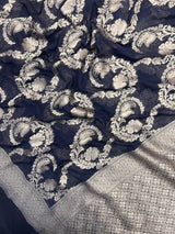 Banarasi Semi Khaddi Chiffon Saree