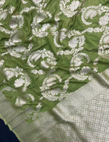 Banarasi Semi Khaddi Chiffon Saree