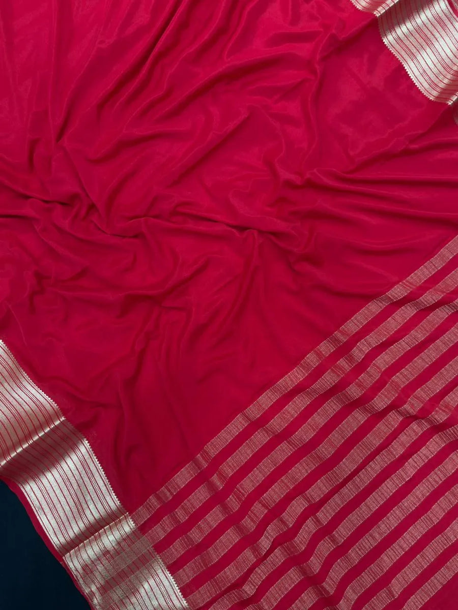 Premium Semi Mysore Crepe Saree – A Touch of Silk Sophistication (Aaruthi)