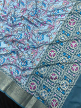 Digital Ajrak Crepe Silk Saree