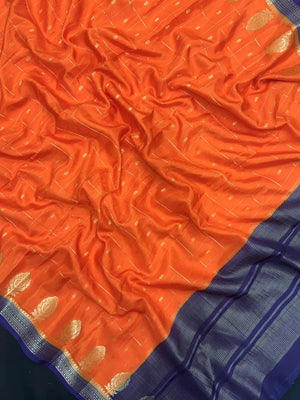 Radiant Charm in Semi Mysore Crepe Silk Saree (Akhoba Print) 