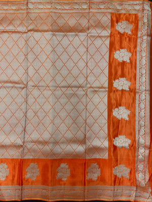 Elegant Raw Mango Silk Saree with Rich Texture (Alfi Buta)