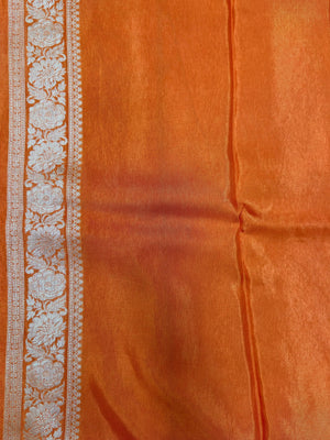 Elegant Raw Mango Silk Saree with Rich Texture (Alfi Buta)