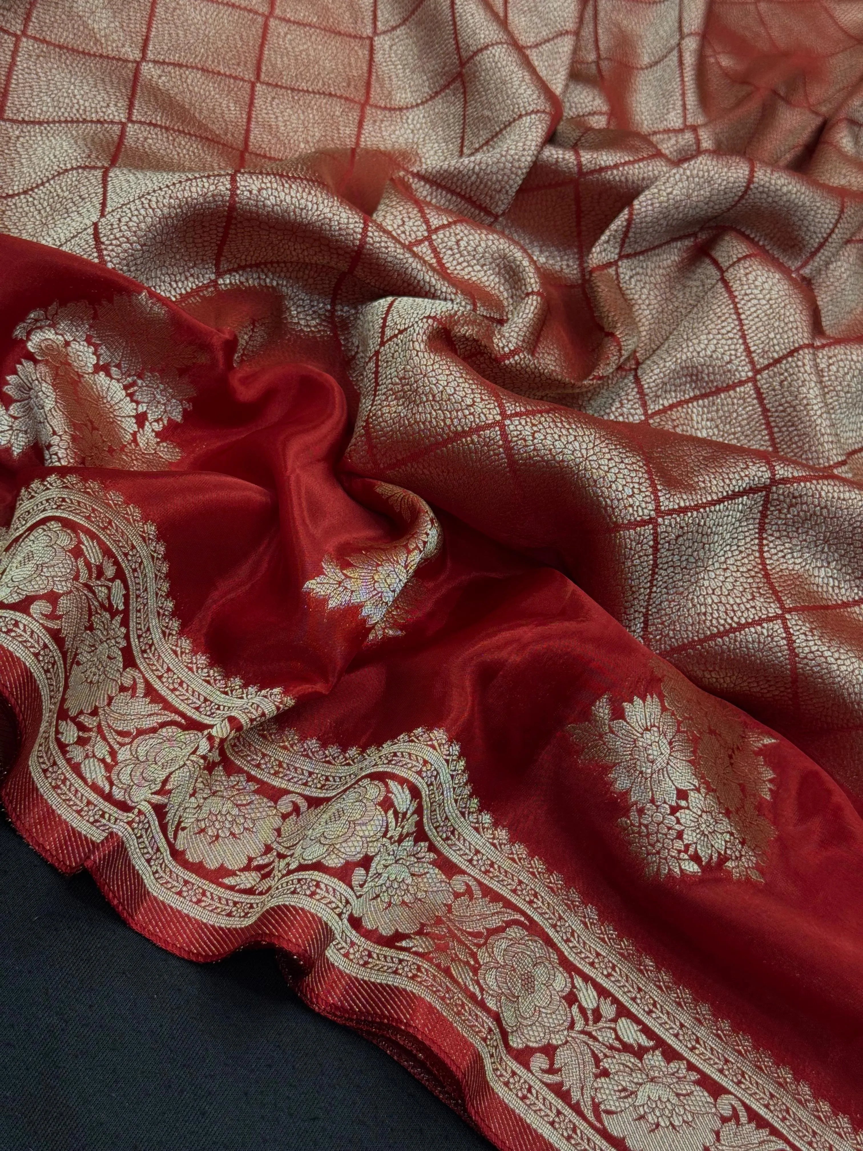 Elegant Raw Mango Silk Saree with Rich Texture (Alfi Buta) 