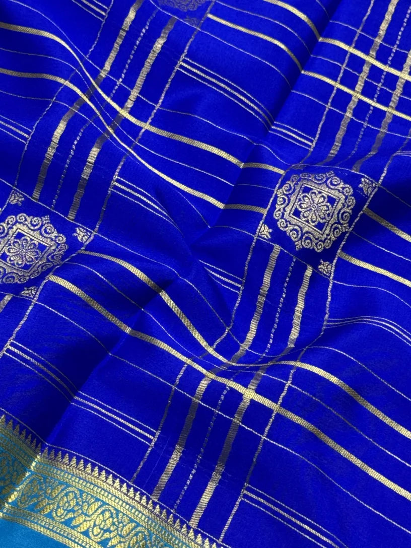 Pure Mysore Silk-Ambika BTX Checks B/B