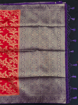 Premium Raw Silk Saree – Rich Texture & Lustrous Finish (Anjali Jaal)