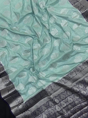 Graceful Flowing Georgette Saree-(Anjali Jaal)