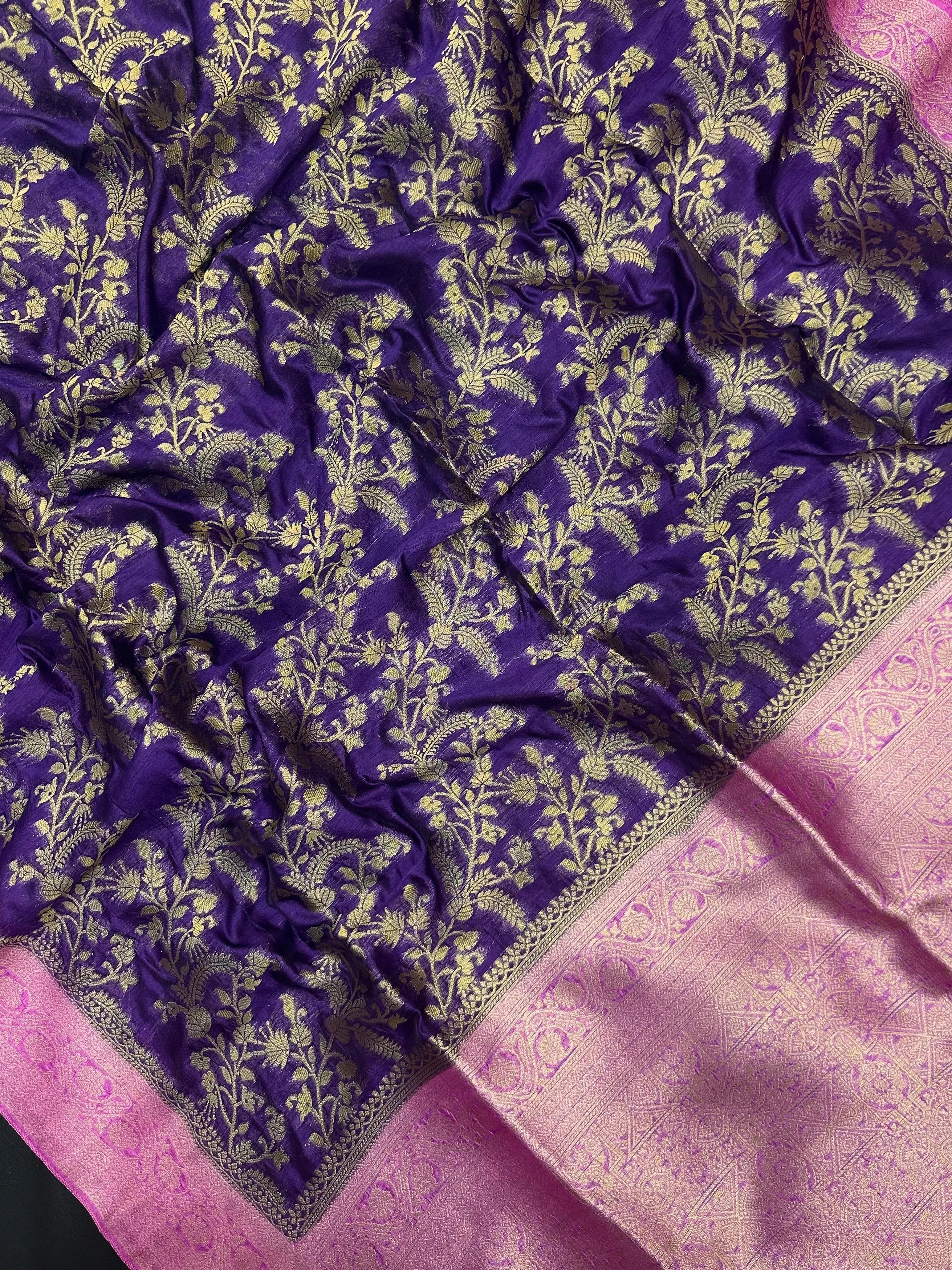 Premium Raw Silk Saree – Rich Texture & Lustrous Finish (Anjali Jaal)
