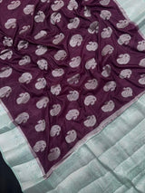 Graceful Flowing Georgette Saree-(Anjali Jaal)