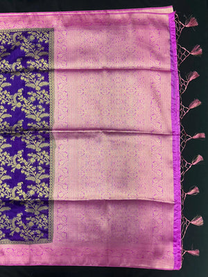 Premium Raw Silk Saree – Rich Texture & Lustrous Finish (Anjali Jaal)